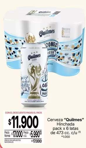 Quilmes - Cerveza Hinchada