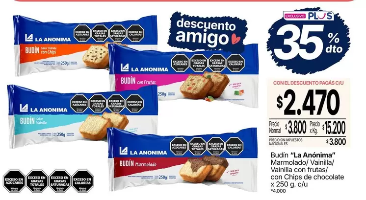 La Anónima - Budín Marmolado/Vainilla