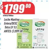 Manfrey - Leche Entera/DESC Tetra LV 1lt