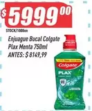 Colgate - Enjuague Bucal Plax Menta