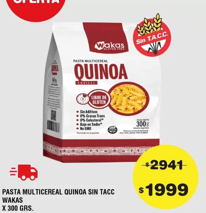 X$ - PASTA MULTICEREAL QUINOA SIN TACC