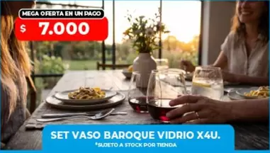 VASO BAROQUE VIDRIO X4U