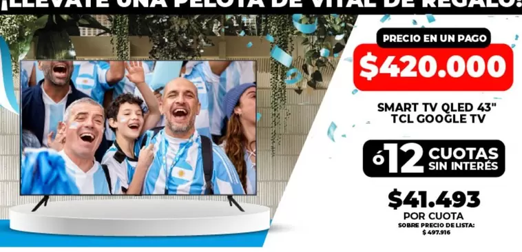 TCL - SMART TV QLED 43" GOOGLE TV