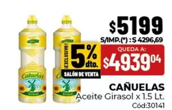 cañuelas - Aceite Girasol x 1.5 Lt. Cód:30141