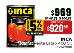Inca - Tomate Perita Lata x 400 Gr.