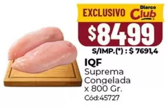 X$ - IQF Suprema Congelada x 800 Gr. Cód:45727