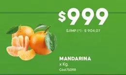 X$ - MANDARINA x Kg. Cod:75098