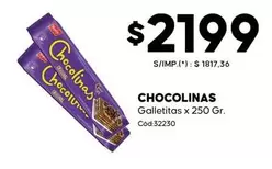 chocolinas - Galletitas x 250 Gr. Cod.32230