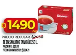 X$ - Té en saquitos