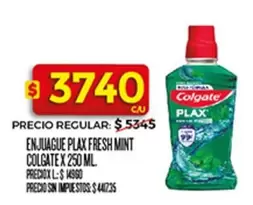 Colgate - ENJUAGUE PLAX FRESH MINT X 250 ML