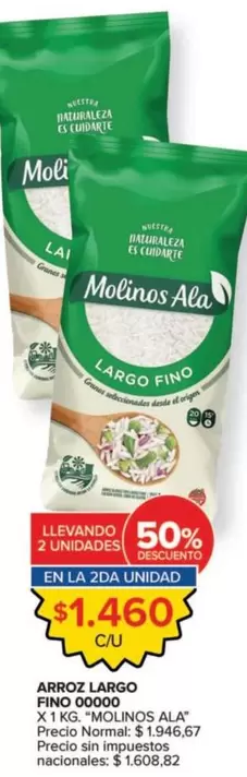 Molinos Ala - ARROZ LARGO FINO 00000