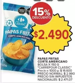 Carrefour - PAPAS FRITAS CORTE AMERICANO