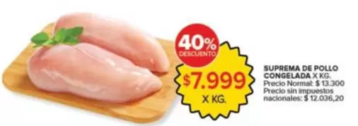 X$ - Suprema de Pollo Congelada