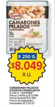 Superbe - CAMARONES PELADOS COCIDOS CONGELADOS