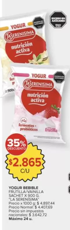 X$ - YOGUR BEBIBLE FRUTILLA/VAINILLA