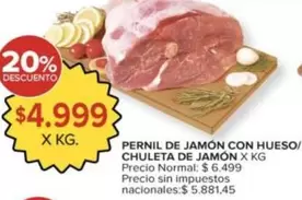 X$ - PERNIL DE JAMÓN CON HUESO / CHULETA DE JAMÓN