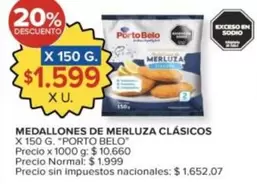 Porto Belo - MEDALLONES DE MERLUZA CLÁSICOS
