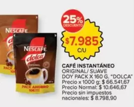 Nescafé - CAFÉ INSTANTÁNEO ORIGINAL/ SUAVE