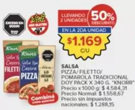 Knorr - SALSA PIZZA/ FILETTO/ POMAROLA TRADICIONAL