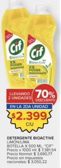 Cif - DETERGENTE BIOACTIVE LIMÓN/LIMA