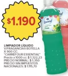 Carrefour - LIMPIADOR LÍQUIDO V/FRAGANCIAS BOTELLA X 900 CC
