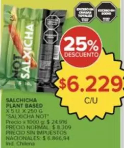Not - SALCHICHA PLANT BASED