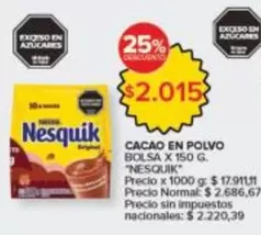 Nesquik - CACAO EN POLVO