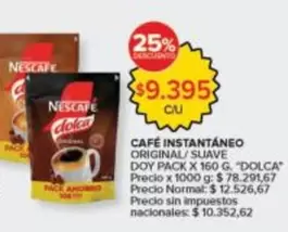 Nescafé - CAFÉ INSTANTÁNEO ORIGINAL/ SUAVE