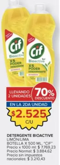 Cif - DETERGENTE BIOACTIVE LIMON/LIMA
