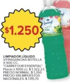 Carrefour - LIMPIADOR LÍQUIDO V/FRAGANCIAS BOTELLA X 900 CC
