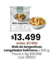 Solimeno - Wok de langostinos congelados