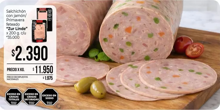 X$ - Salchichón con jamón Primavera