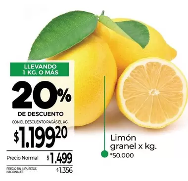 X$ - Limón granel
