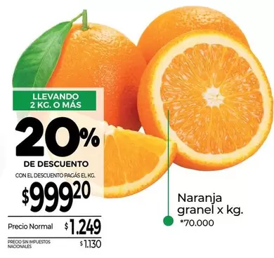 X$ - Naranja granel