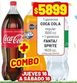 Coca cola - Gaseosa Coca Cola + Gaseosa Fanta/Sprite