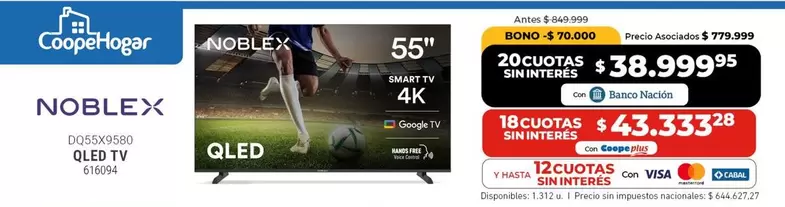 Noblex - 55" SMART TV 4K QLED TV