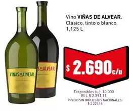 Viñas de Alvear - Vino Clásico, tinto o blanco