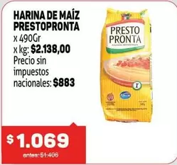 Presto Pronta - HARINA DE MAÍZ PRESTOPRONTA