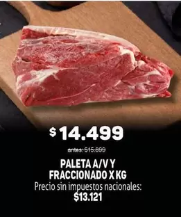PALETA A/V Y FRACCIONADO