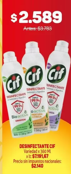 Cif - DESINFECTANTE