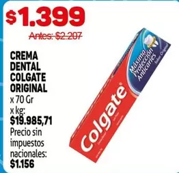 Colgate - CREMA DENTAL ORIGINAL