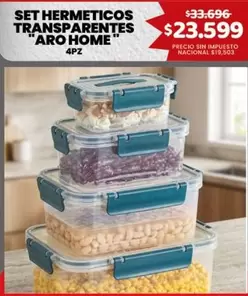 Aro - SET HERMETICOS TRANSPARENTES