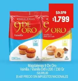 9 de oro - Magdalenas
