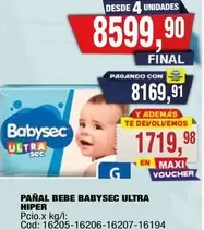 Babysec - PAÑAL BEBE ULTRA HIPER