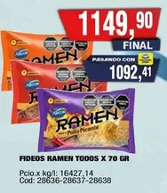 Arcor - Fideos Ramen Todos