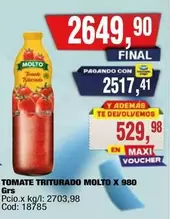 Molto - Tomate Triturado x 980 GRS