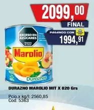 Marolio - DURAZNO MIT X 820 Grs