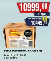 Marolio - DULCE MAROLIO BAT.CAJON