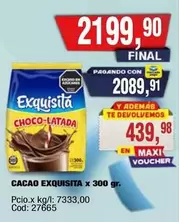 Exquisita - CACAO EXQUISITA x 300 gr.