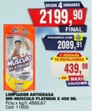 Platinum - LIMPIADOR ANTIGRASA MR-MUSCULO PLATINUM X 450 ML